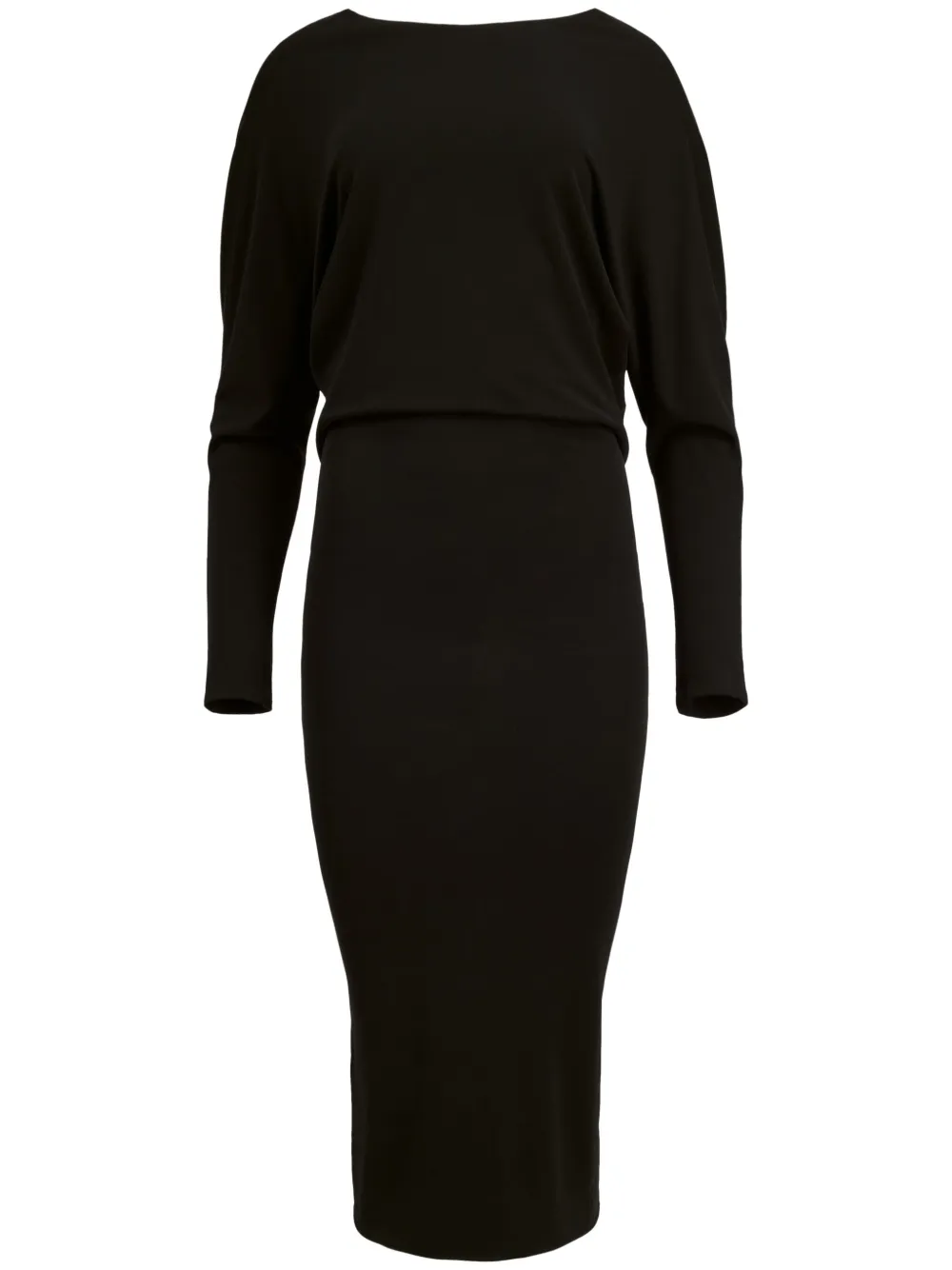Khaite Trina Open-back Boat Neck Dress In Black