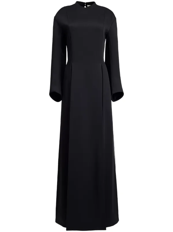 ワンピース KHAITE Woman Dress Black 54634132 200 Khaite - Basile Black Midi Dress | Mitchell Stores
