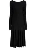 KHAITE scoop-back virgin-wool midi dress - Black
