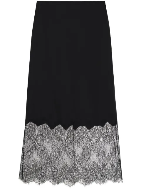 ANINE BING Amelie lace-trim skirt 