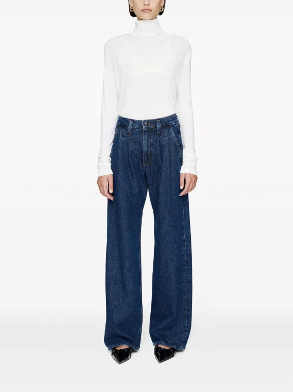 ANINE BING Carrie high rise wide leg Jeans Blue FARFETCH CA