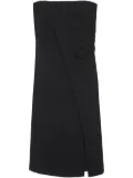 ANINE BING Halle draped midi dress - Black