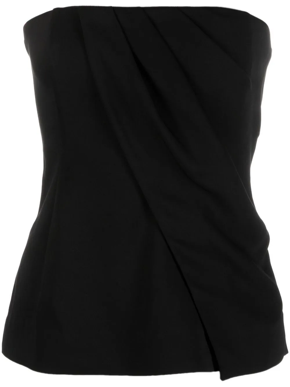 ANINE BING HALLE DRAPED STRAPLESS TOP