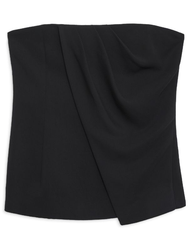 ANINE BING Halle Draped Strapless Top Farfetch