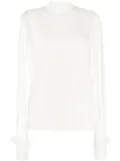 TWINSET layered-tulle knitted top - Neutrals