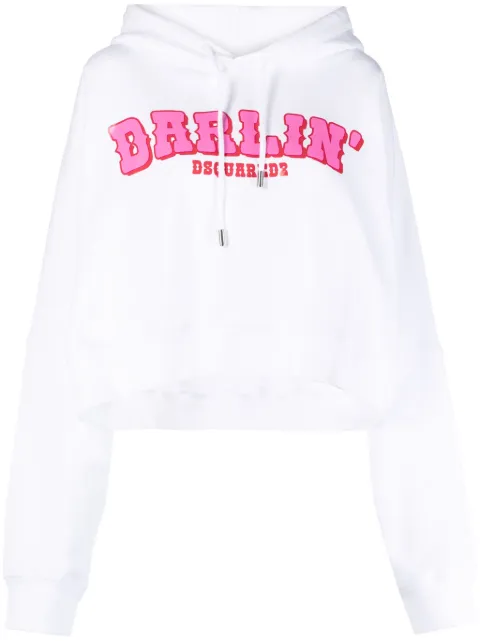 DSQUARED2 Darlin' logo-print cotton hodie Women