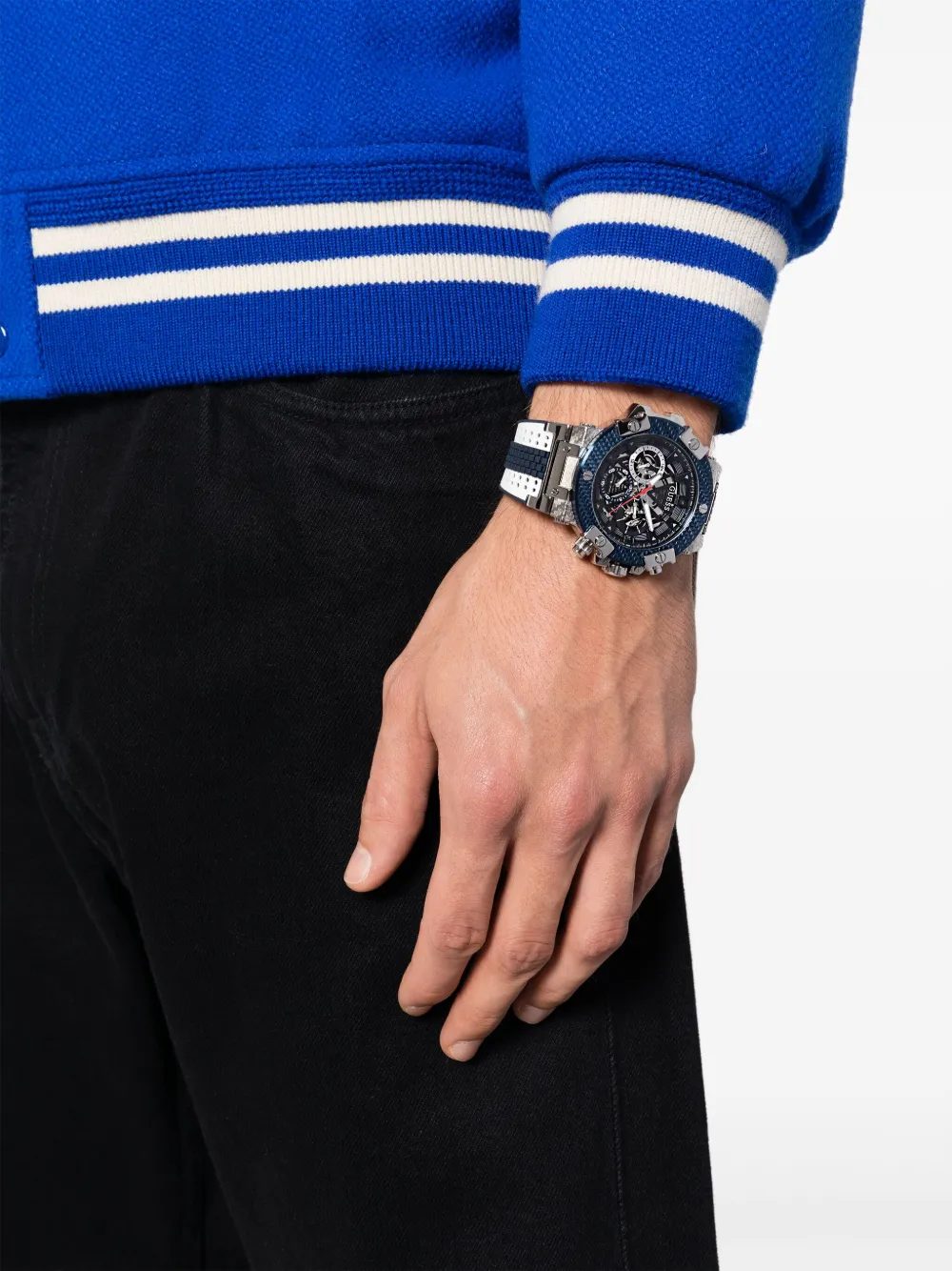 GUESS USA Carbon horloge - Blauw