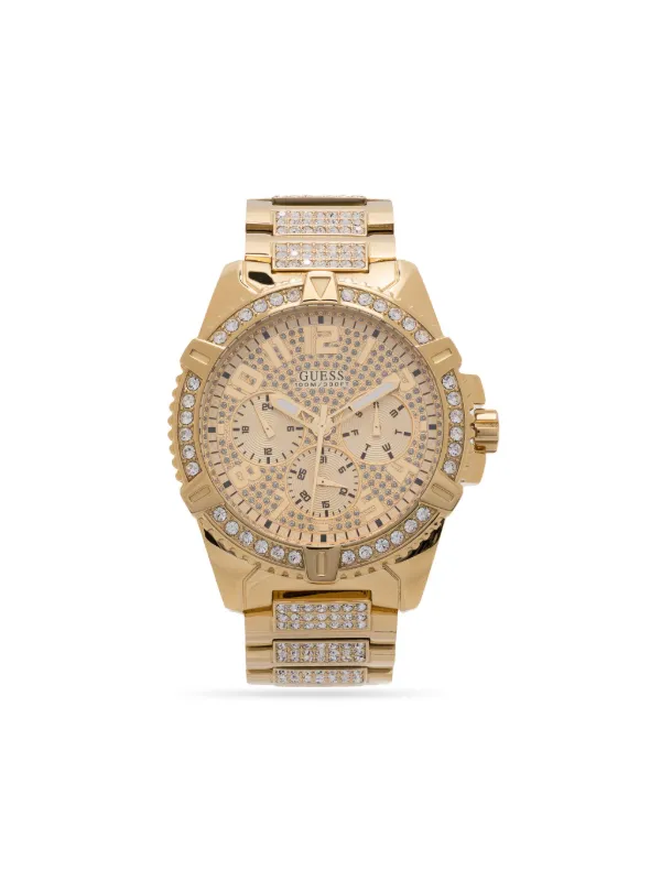 Gold guess watch hot sale