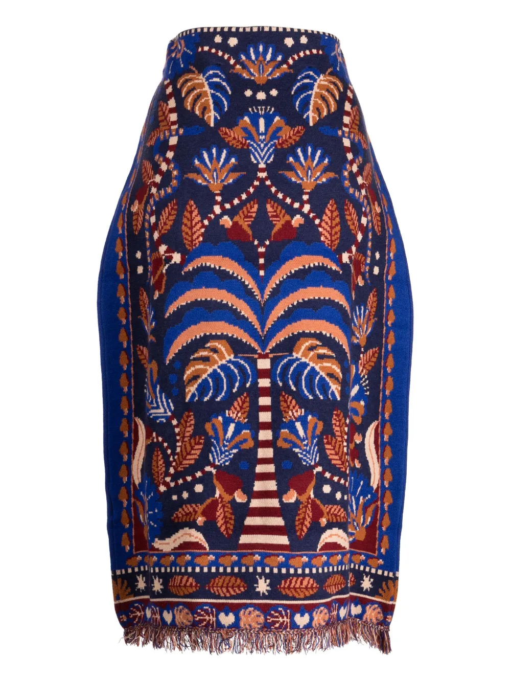 FARM Rio Jungle jacquard-knit midi skirt - Veelkleurig