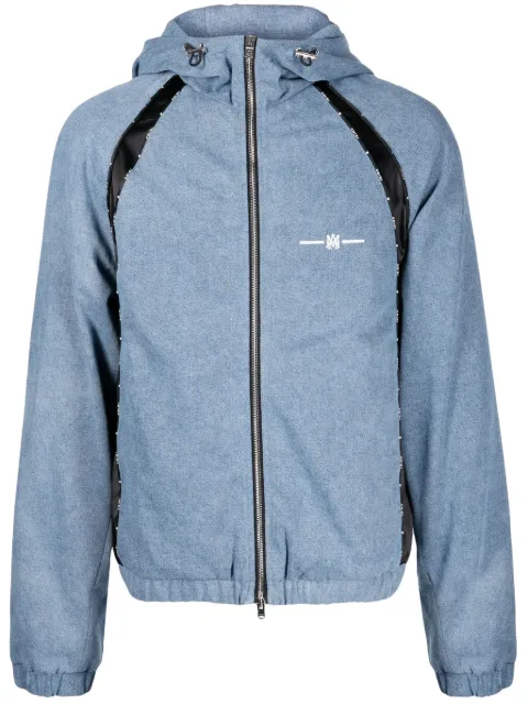 AMIRI logo-print denim track jacket