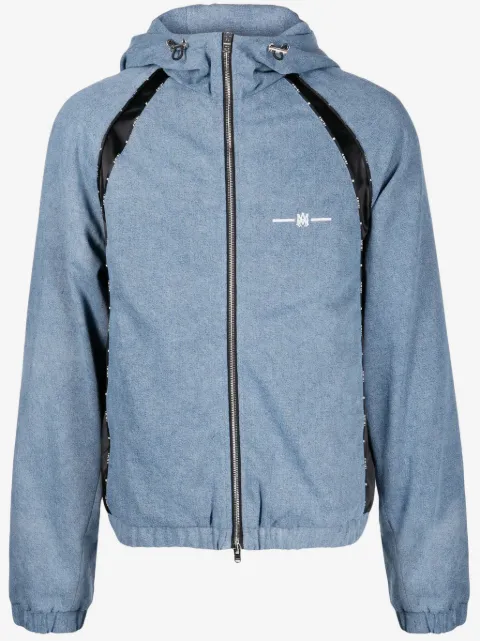 AMIRI logo-print denim track jacket