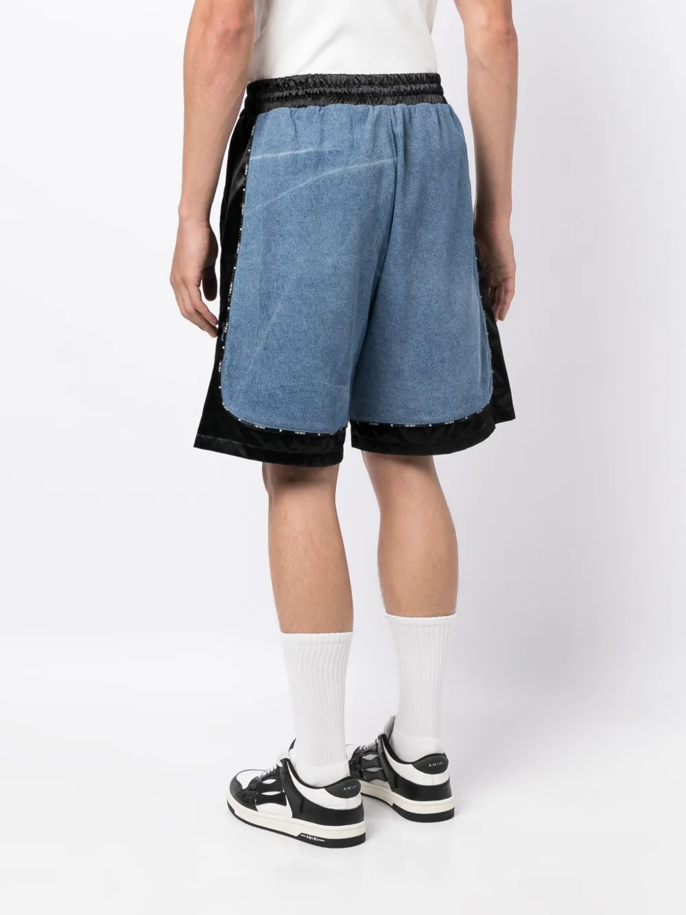 AMIRI Trainingsshorts met denim vlakken Blauw