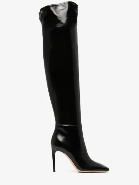 Gianvito Rossi Christina Cuissard 95mm læderstøvler