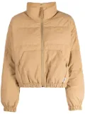 CHOCOOLATE logo-patch quilted padded jacket - Brown