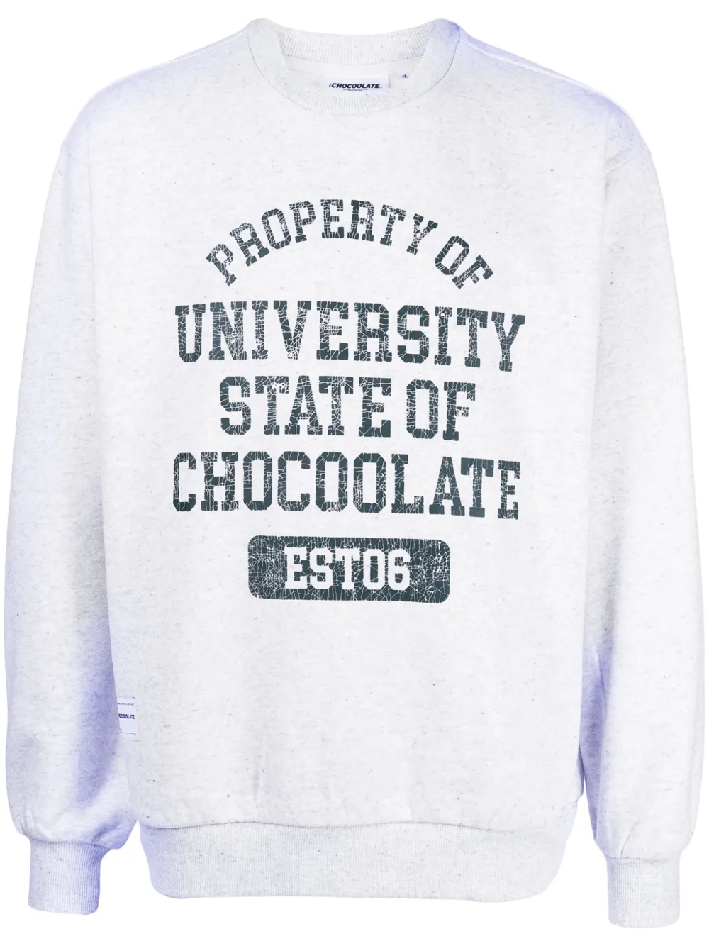 CHOCOOLATE logo-print mélange-effect sweatshirt