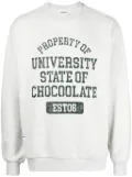 CHOCOOLATE logo-print mélange-effect sweatshirt - Grey