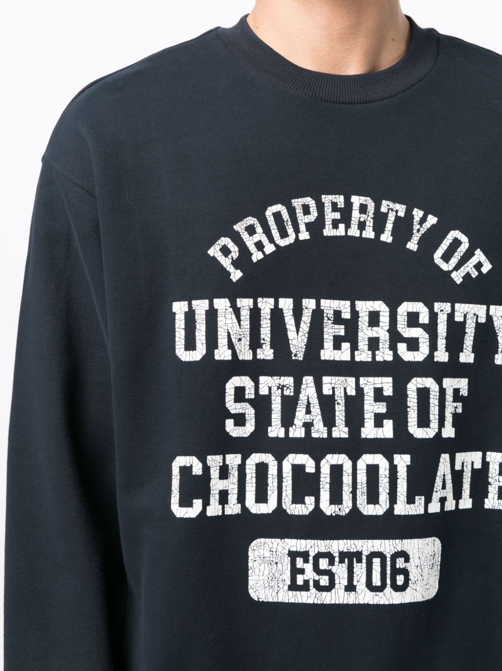 CHOCOOLATE Sweater met logoprint Blauw
