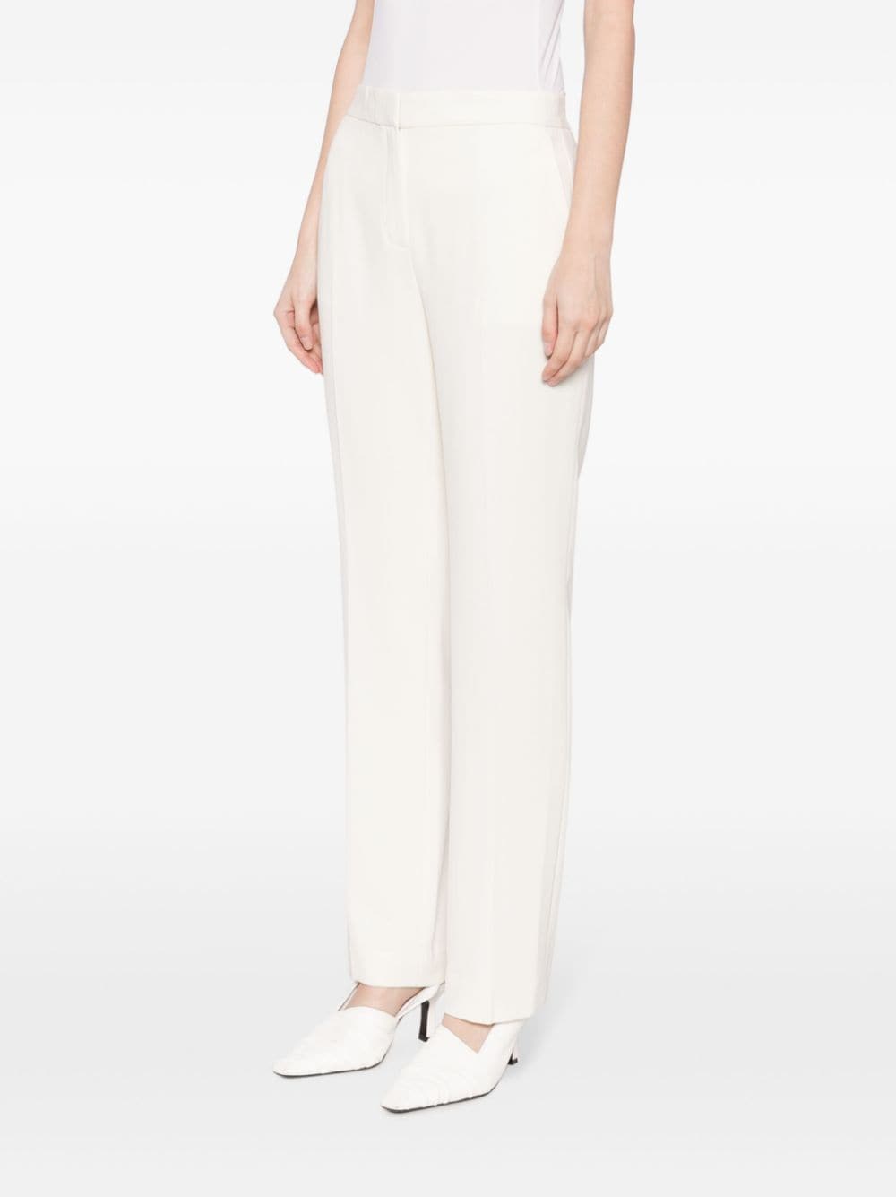 Shop Theory Slim-cut Tailored Trousers In Neutrals