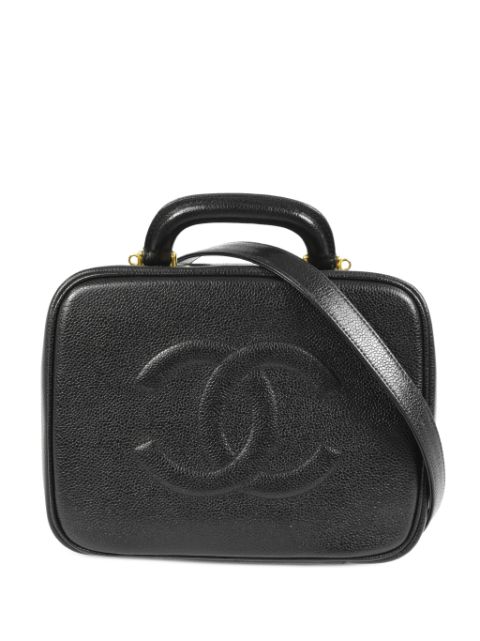 HOT SALE CHANEL 1998 CC stitch vanity handbag Women