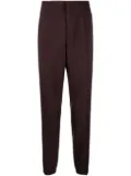 Zegna tapered-leg cotton trousers - Purple