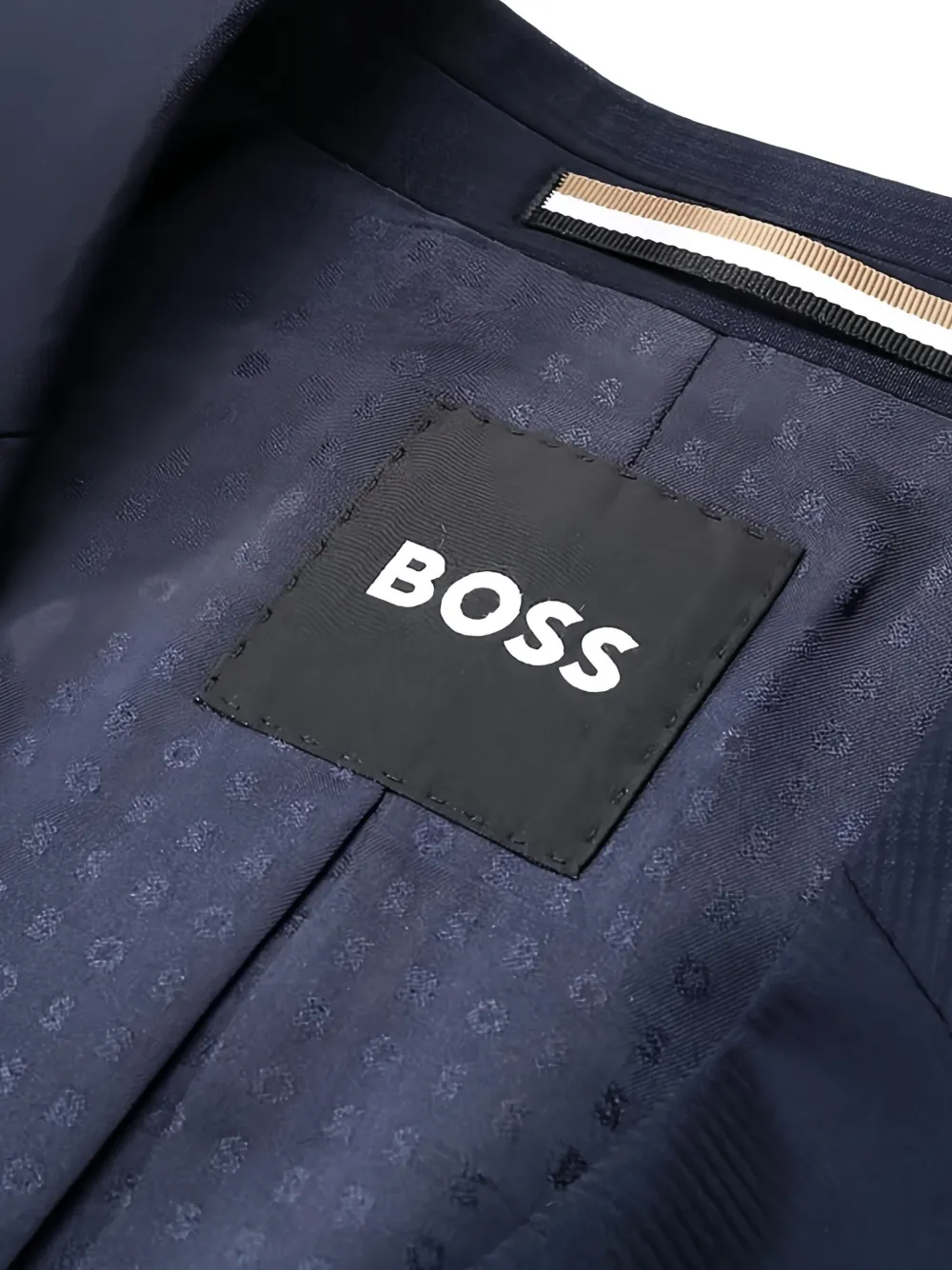 BOSS Jack met twee knopen en textuur Blauw