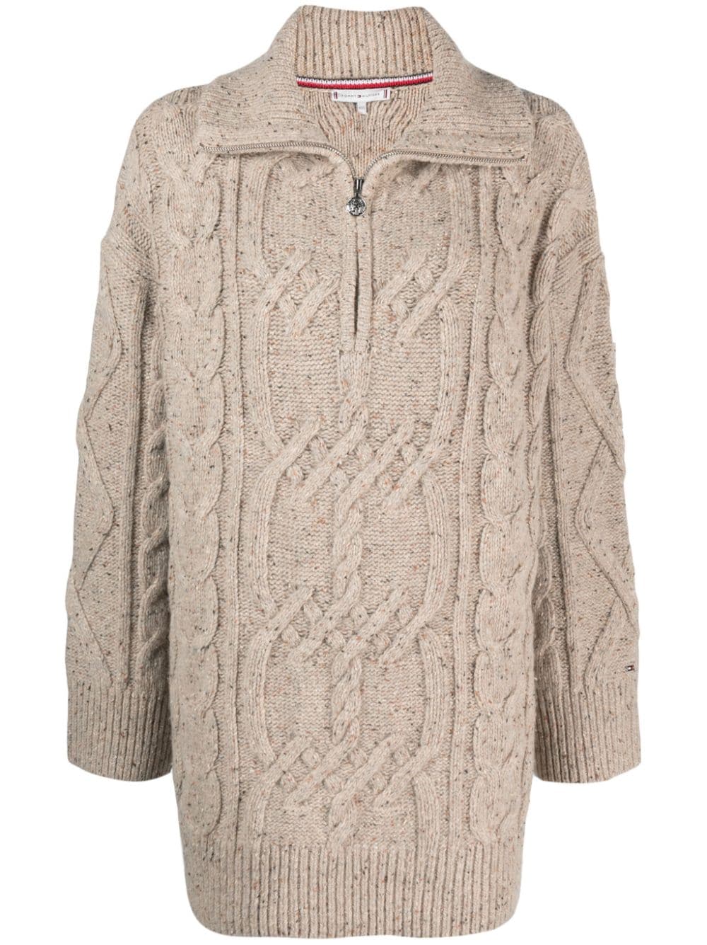 Tommy Hilfiger Chunky Cable-knit Wool Blend Jumper In Neutrals