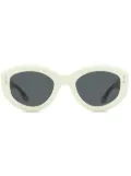 Isabel Marant Eyewear logo-print oval-frame sunglasses - White