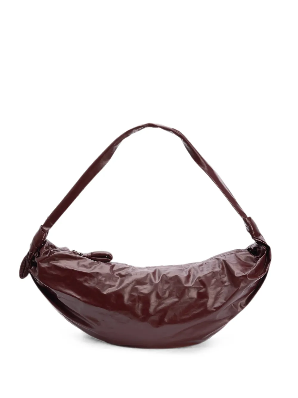 LEMAIRE Croissant leren schoudertas Rood