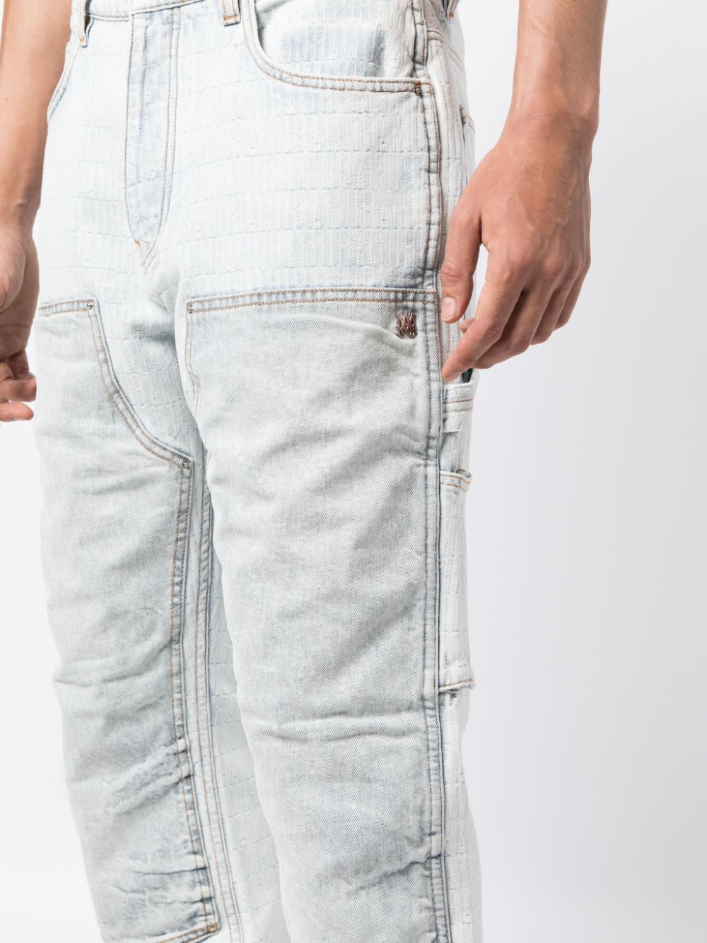 AMIRI logo-jacquard Cotton Cargo Jeans - Farfetch