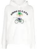 CHOCOOLATE graphic-print drawstring hoodie - White