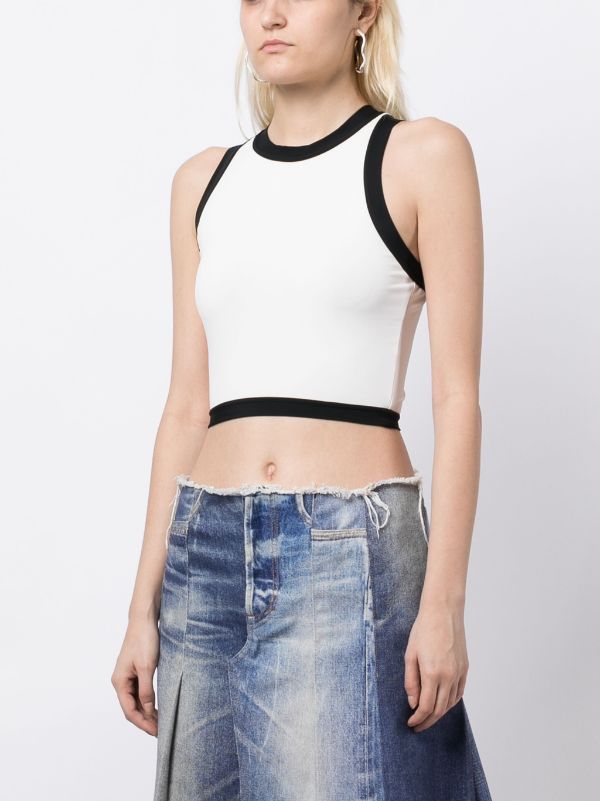 CHANEL Pre-Owned 1996 CC Cropped Tank Top - Farfetch
