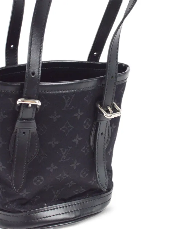 Louis Vuitton Pre-Owned 2001 Mini Satin Bucket Bag Black