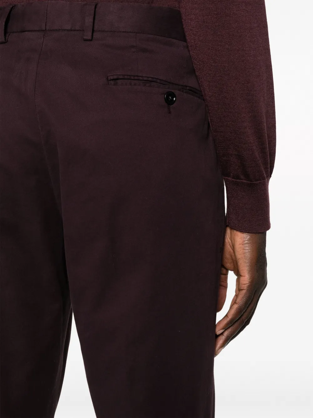 Shop Zegna Mid-rise Straight-leg Chinos In Violett