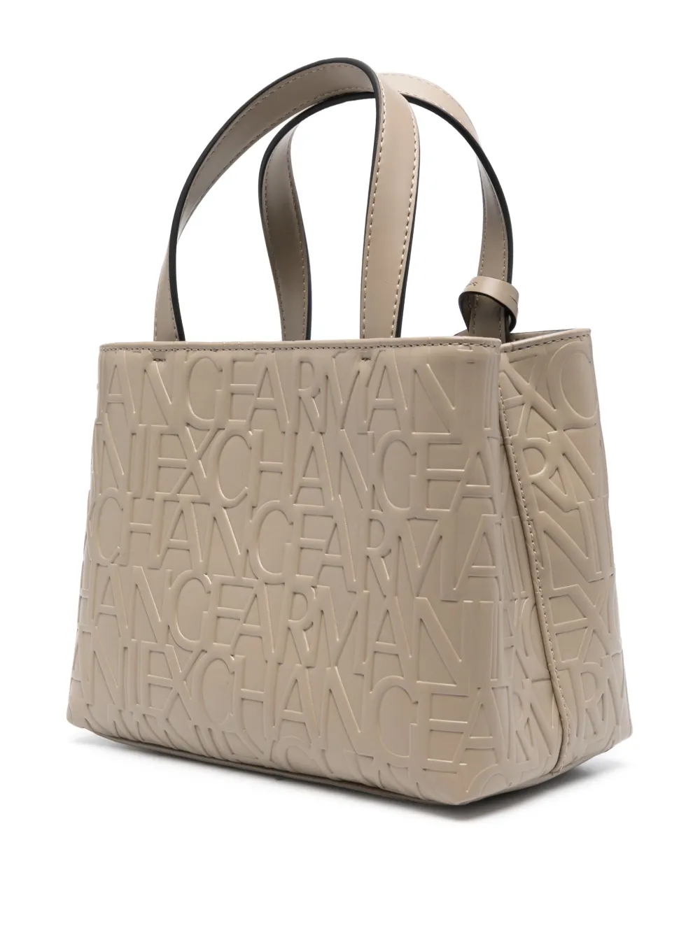 Armani Exchange Shopper van imitatieleer Beige