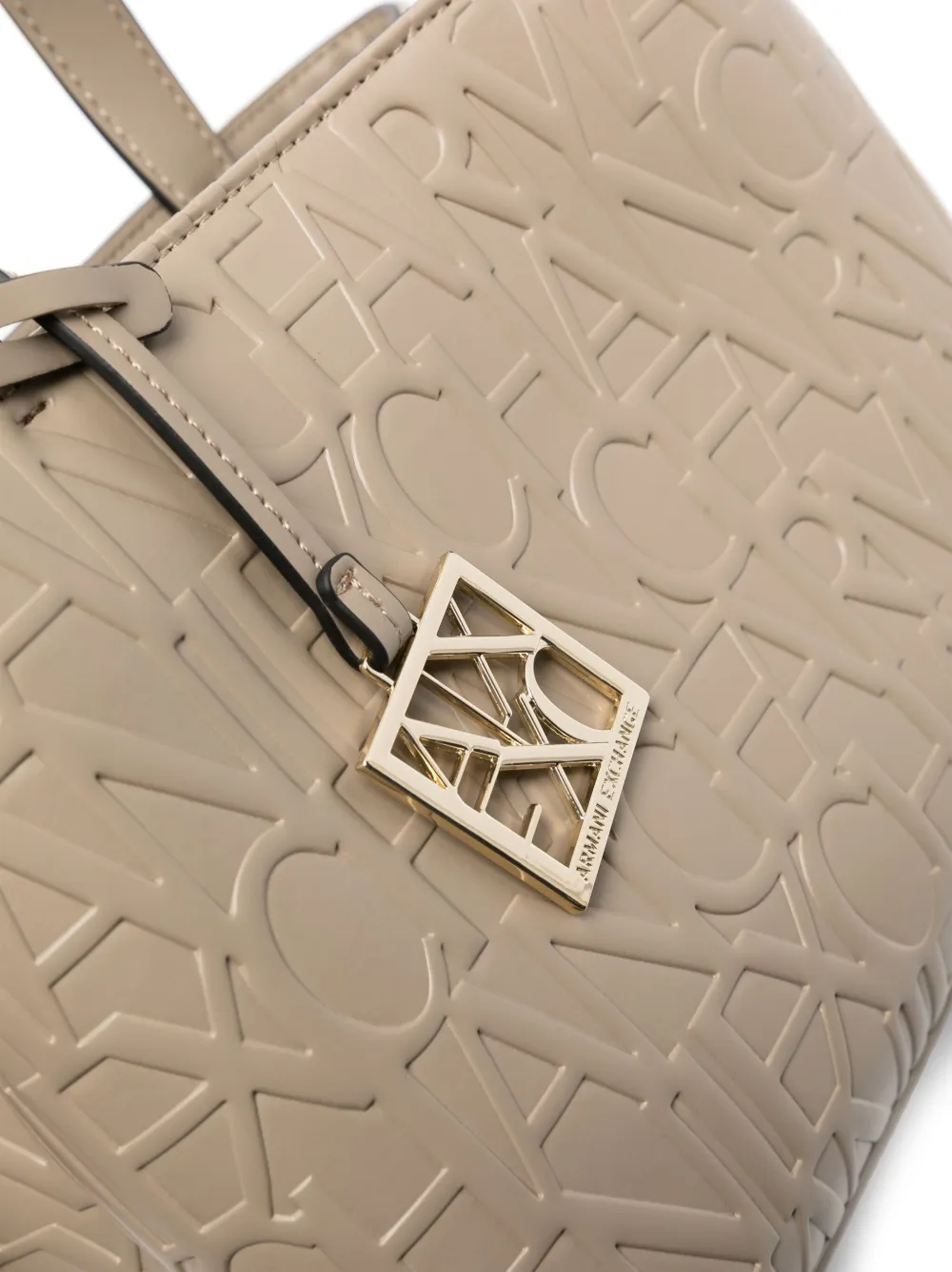 Armani Exchange Shopper van imitatieleer Beige