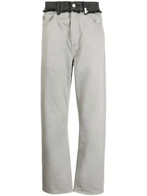 Pantalon droit effiloché à taille basse - izzue - Modalova
