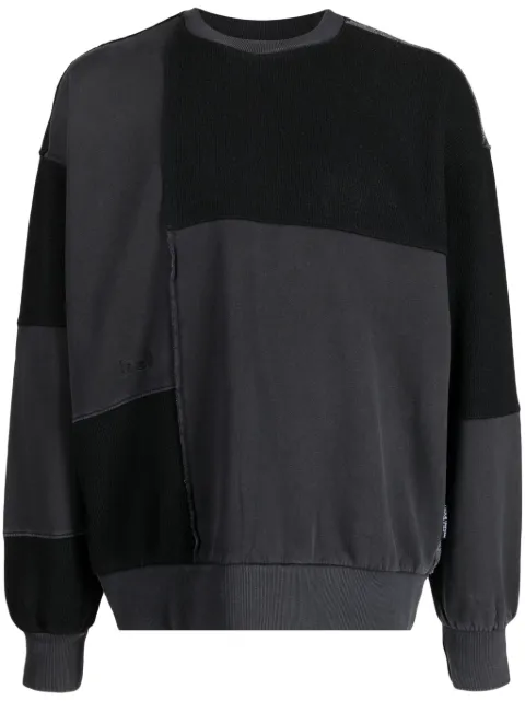izzue logo-plaque two-tone panelled sweatshirt