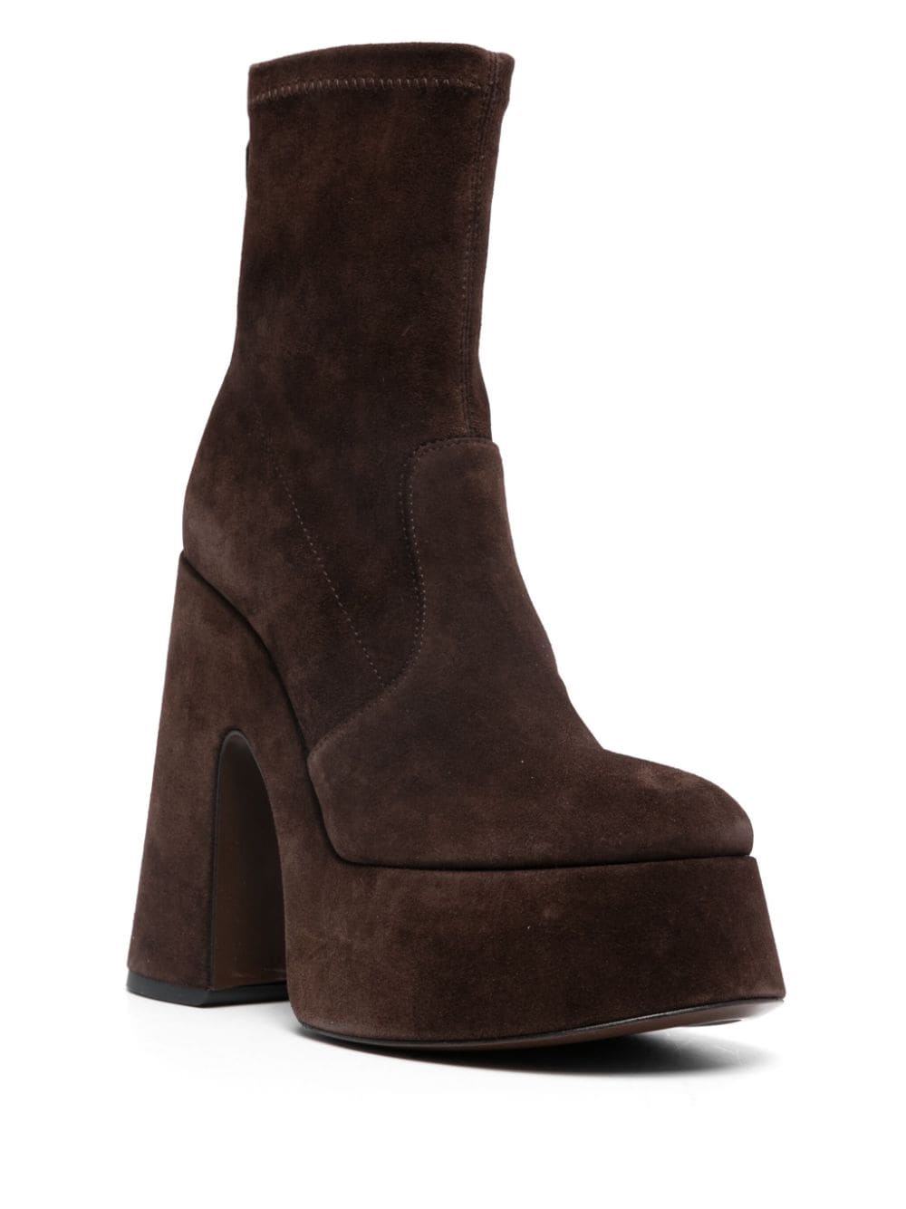 Shop Vic Matie Flare 150mm Leather Boots In Brown