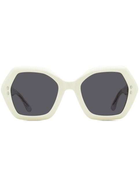 Isabel Marant Eyewear  logo-print geometric-frame sunglasses 
