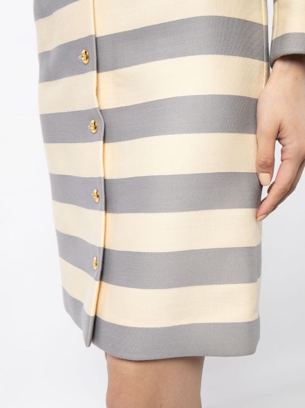 Chanel Pre-owned 1990-2000 Striped Wool Skirt Suit - Neutrals