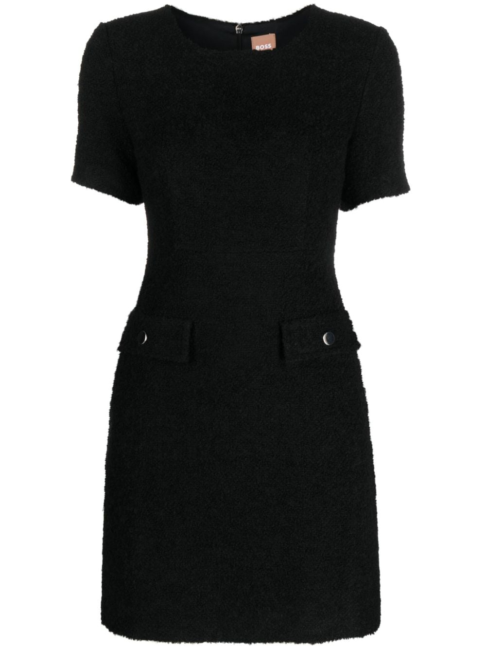 BOSS Mini-jurk met korte mouwen Zwart