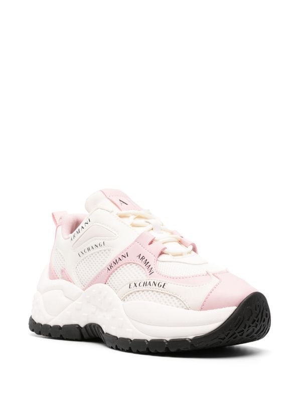 Armani Exchange Panelled logo-print Sneakers - Farfetch