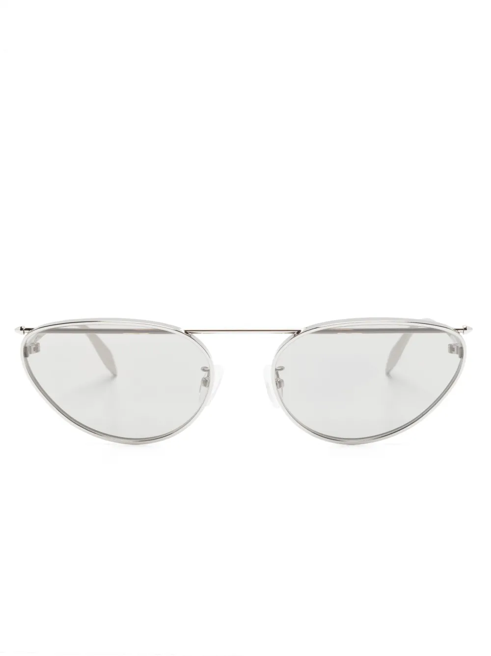 Alexander McQueen Zonnebril met cat-eye montuur Zilver