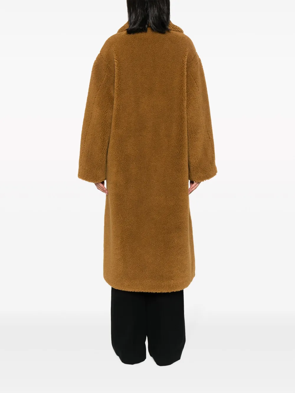 Shop Stand Studio Maria Single-breasted Midi Coat In Brown