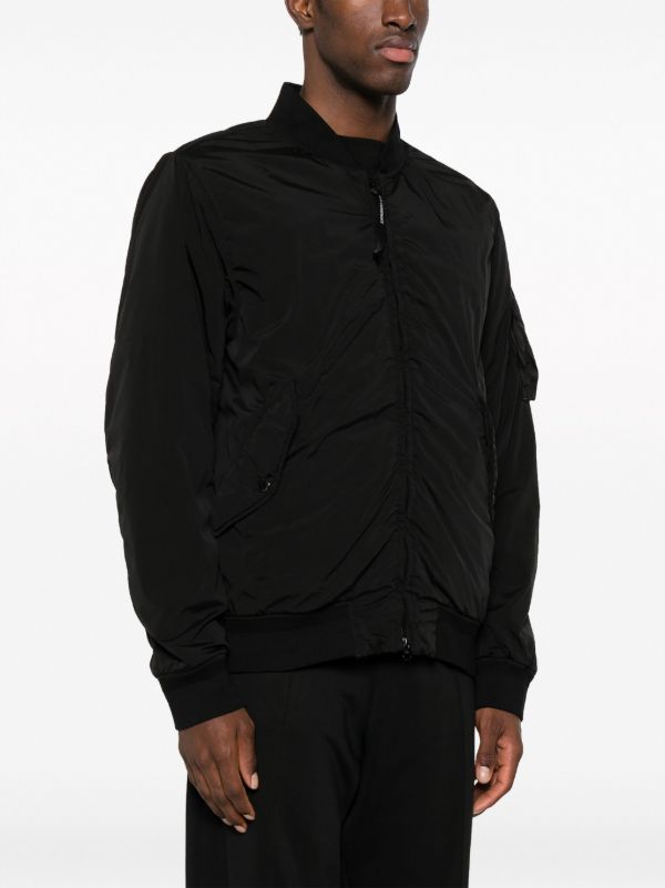 Cp company 2025 black bomber jacket