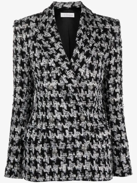 Faith Connexion bouclé houndstooth-pattern blazer