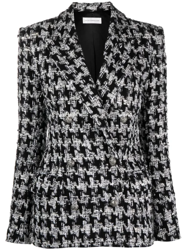 Black pattern blazer hotsell