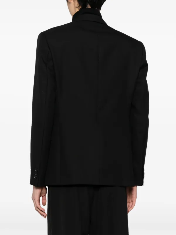Versace buckle-detail single-breasted Blazer | Black | FARFETCH