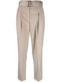 BOSS high-waist belted cropped trousers - Neutrals