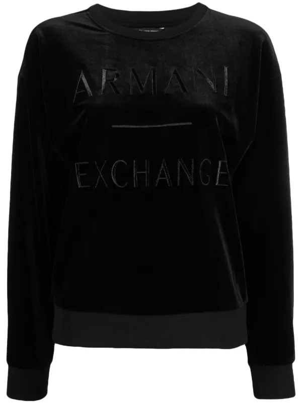 Armani velour sweatshirt sale